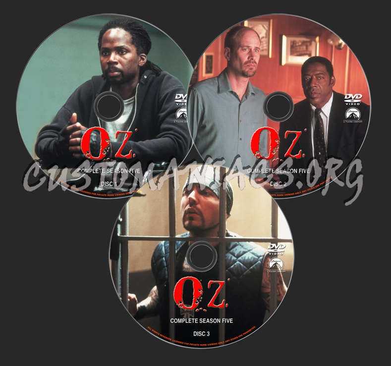 Oz Season 5 dvd label