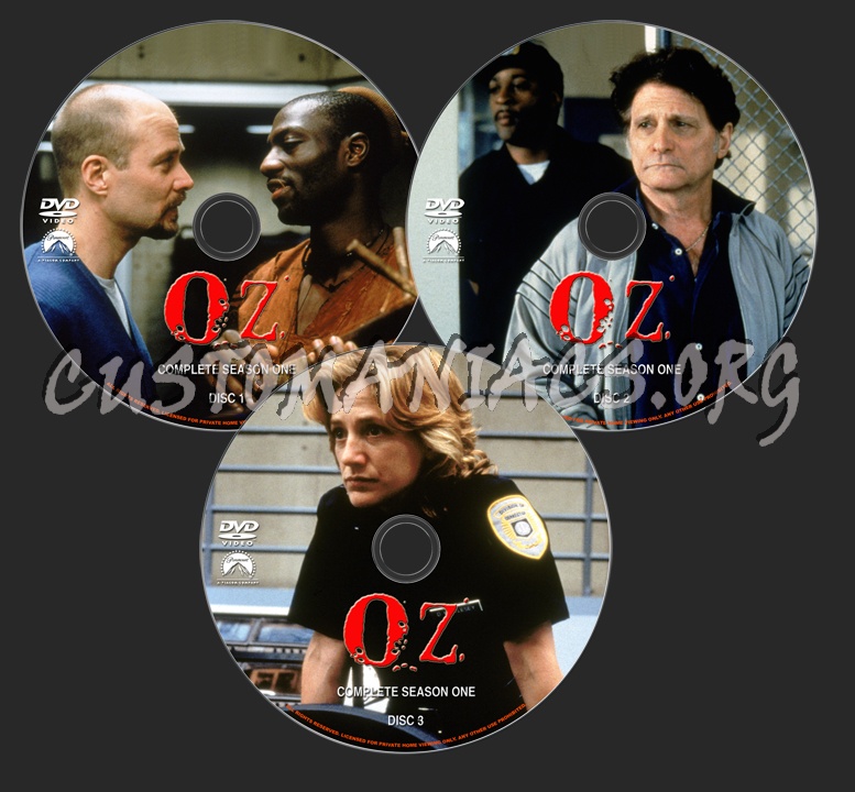 Oz Season 1 dvd label