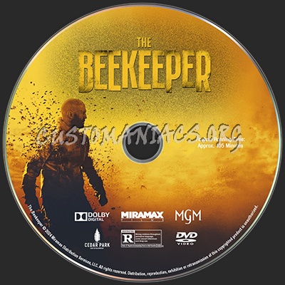 The Beekeeper 2024 DVD Label v1 dvd label
