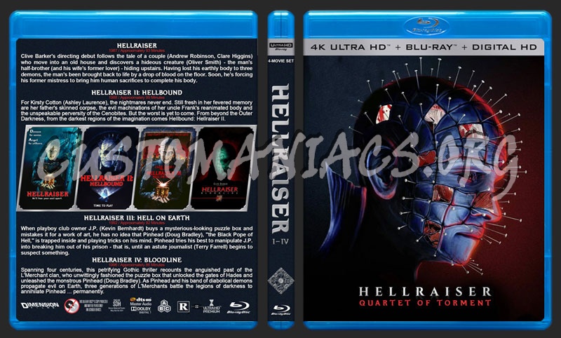 Hellraiser: Quartet of Torment (4K) blu-ray cover