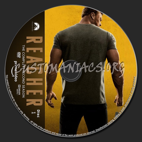 Reacher Season 2 dvd label