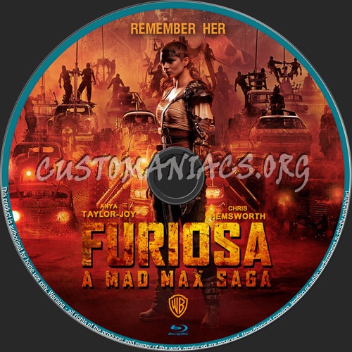 Furiosa:A Mad Max Saga blu-ray label