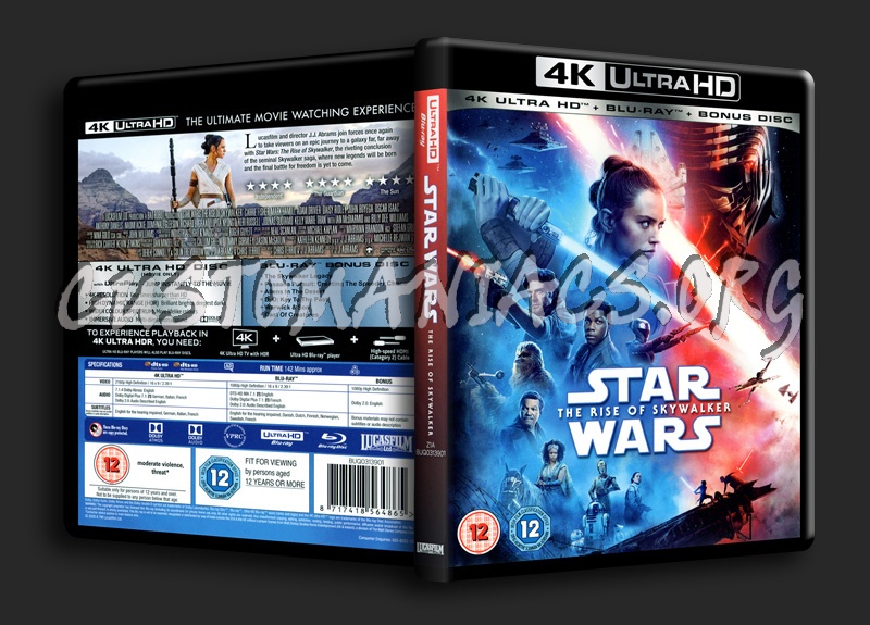 Star Wars - The Rise of Skywalker 4K blu-ray cover