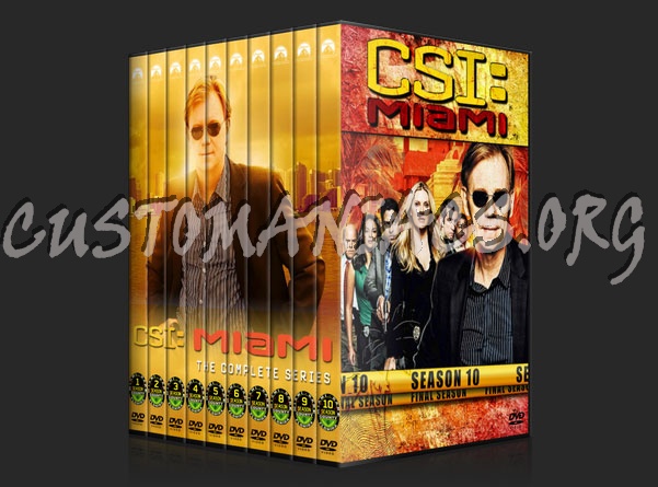 CSI: Miami  - The Complete Series (spanning spine) dvd cover