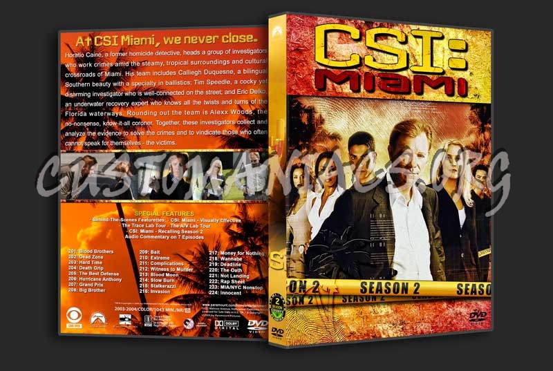 CSI: Miami  - The Complete Series (spanning spine) dvd cover