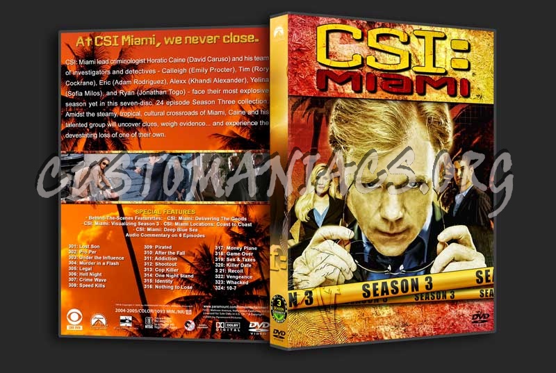 CSI: Miami  - The Complete Series (spanning spine) dvd cover