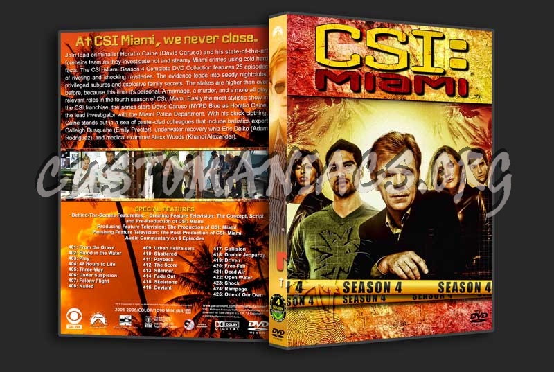 CSI: Miami  - The Complete Series (spanning spine) dvd cover