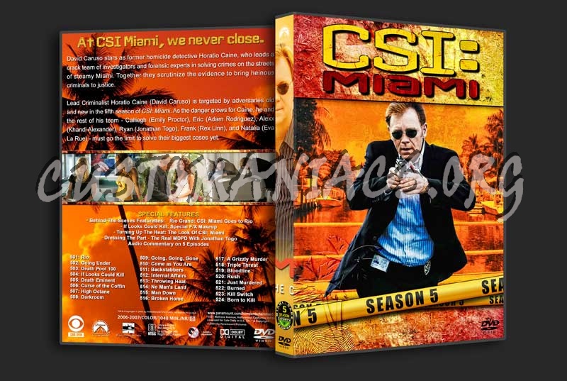 CSI: Miami  - The Complete Series (spanning spine) dvd cover