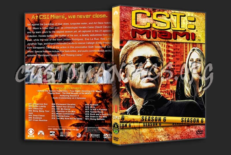 CSI: Miami  - The Complete Series (spanning spine) dvd cover