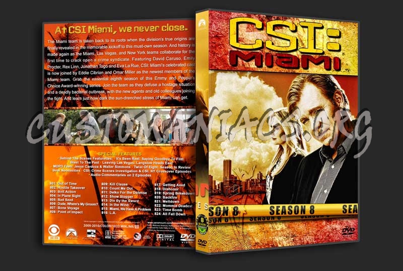 CSI: Miami  - The Complete Series (spanning spine) dvd cover