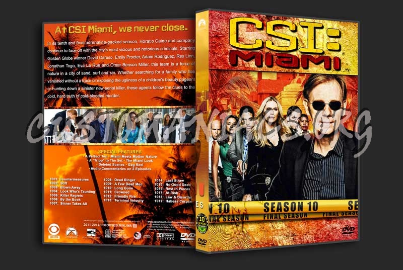 CSI: Miami  - The Complete Series (spanning spine) dvd cover