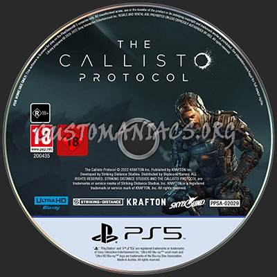 The Callisto Protocol 2022 (PS5) Custom Label dvd label