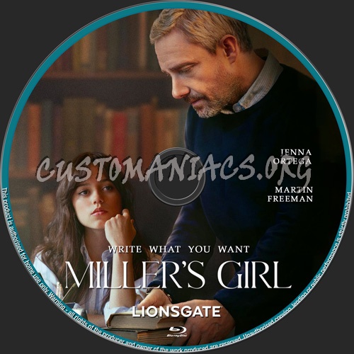 Miller's Girl blu-ray label