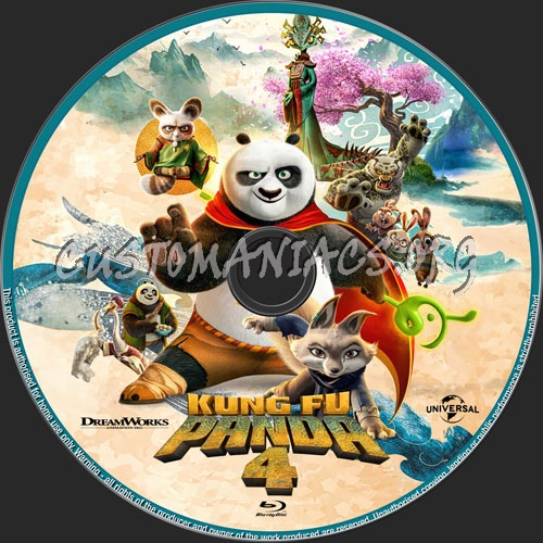Kung Fu Panda 4 blu-ray label