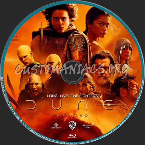 Dune Part Two blu-ray label