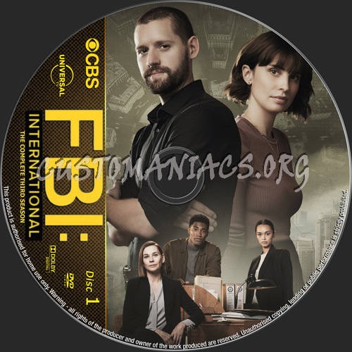 FBI International Season 3 dvd label