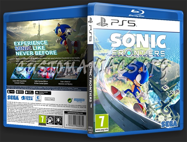 Sonic Frontiers (PS5) Custom Cover dvd cover