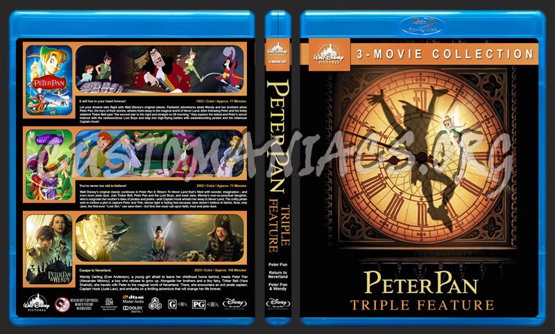 Peter Pan Triple Feature blu-ray cover