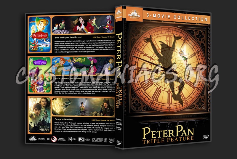 Peter Pan Triple Feature dvd cover