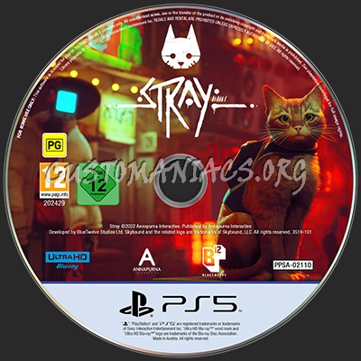 Stray (PS5) Custom Disc Label dvd label