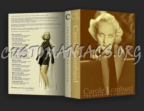 Carole Lombard Centenary Collection dvd cover