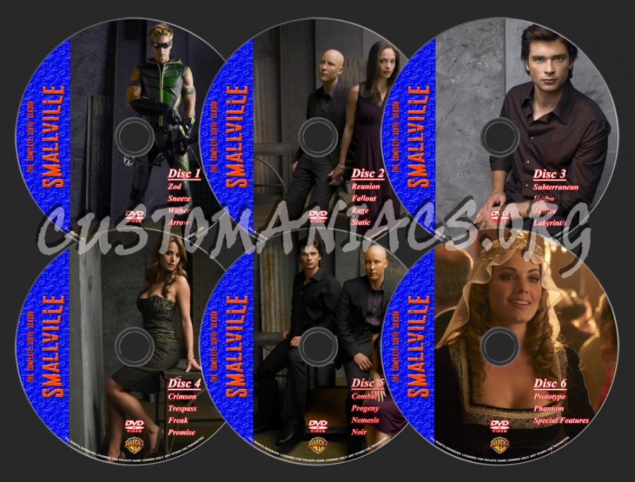 Smallville Season 6 dvd label