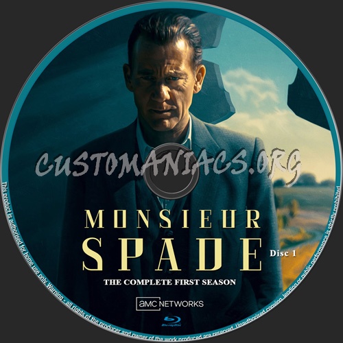 Monsieur Spade Season 1 blu-ray label