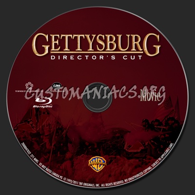 Gettysburg blu-ray label