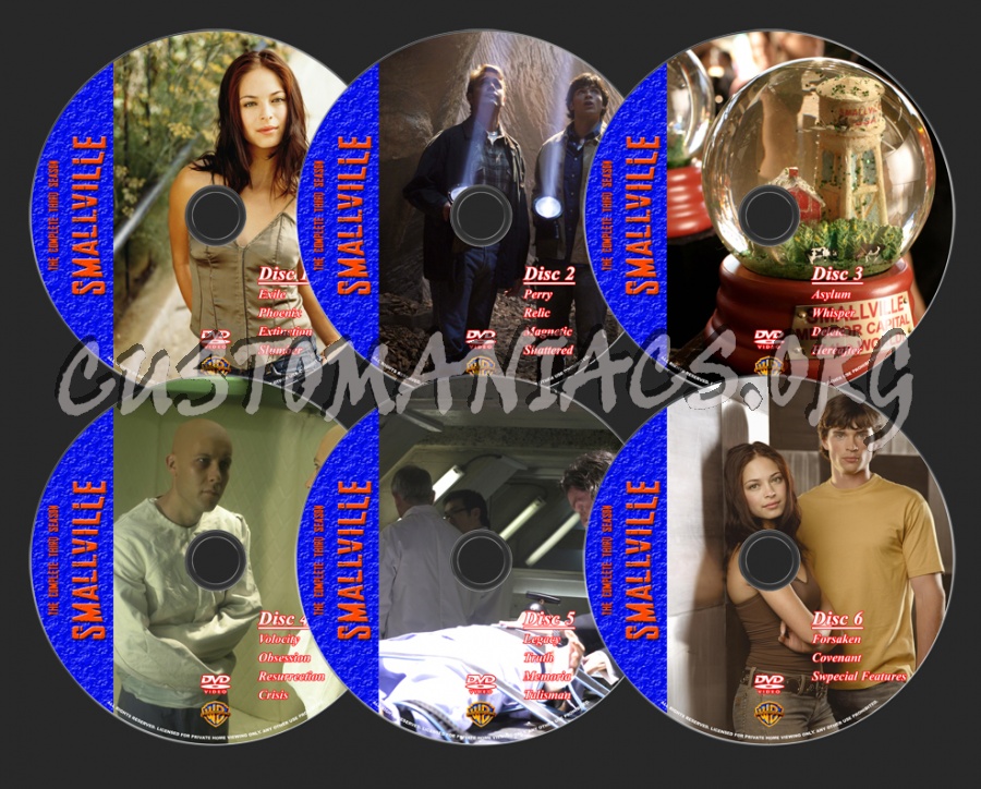 Smallville Season 3 dvd label