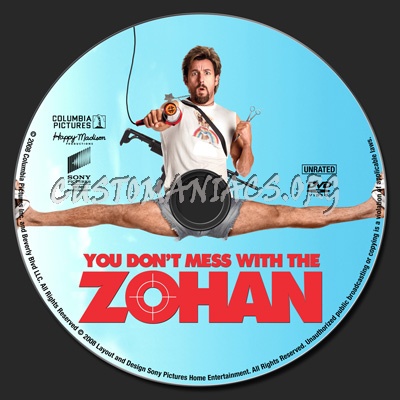 You Don't Mess With The Zohan dvd label