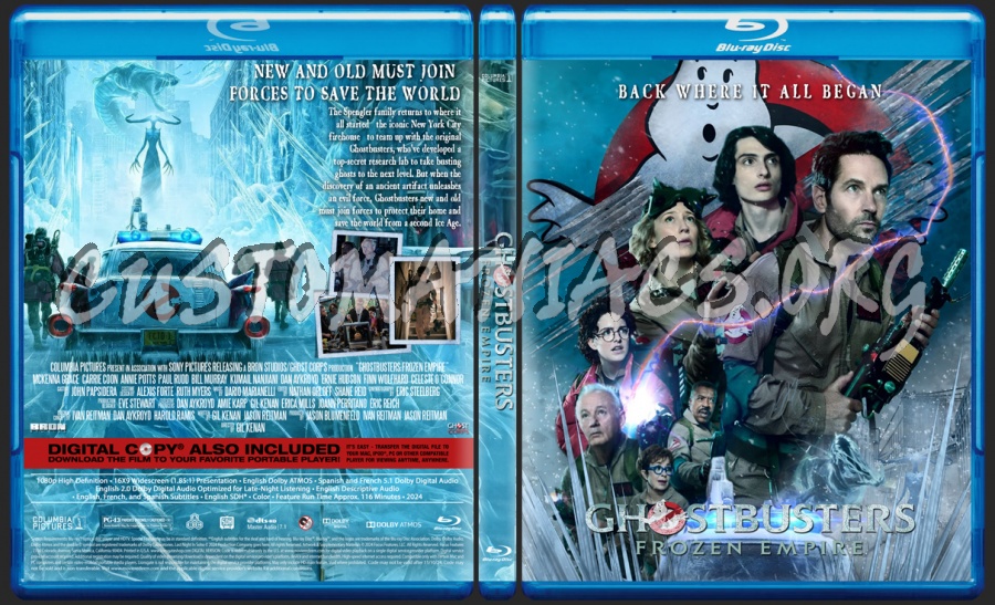 Ghostbusters Frozen Empire blu-ray cover