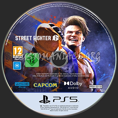 Street Fighter 6 (PS5) Custom Label dvd label