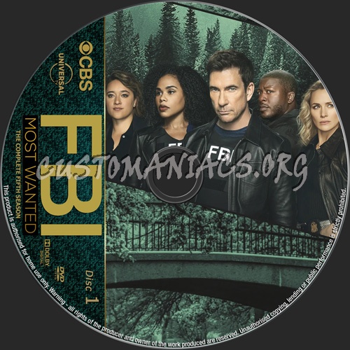 FBI Most Wanted Season 5 dvd label