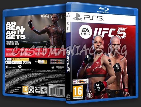 EA SPORTS UFC 5 (PS5) Custom Cover v1 dvd cover