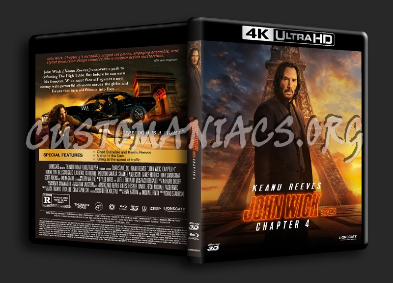 John Wick: Chapter 4 3D blu-ray cover