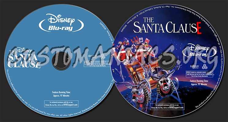 The Santa Clause blu-ray label