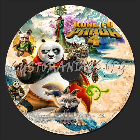 Kung Fu Panda 4 blu-ray label