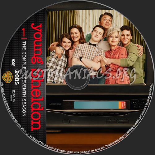 Young Sheldon Season 7 dvd label