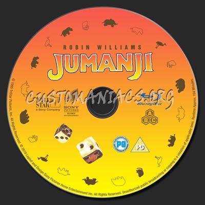 Jumanji blu-ray label