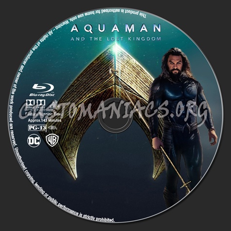 Aquaman and the Lost Kingdom blu-ray label