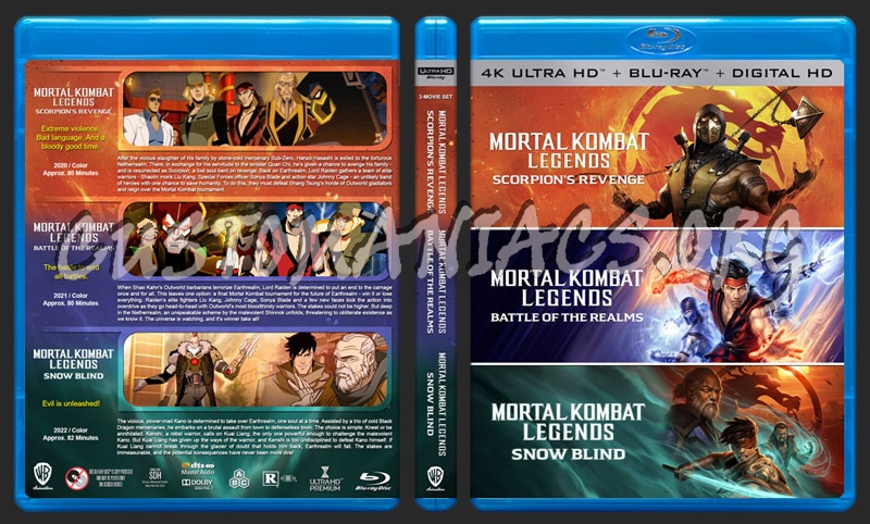 Mortal Kombat Legends Triple Feature (4K) blu-ray cover