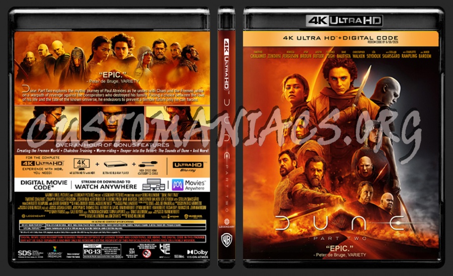 DUNE - Part Two (2024) 4K Ultra HD Blu-ray Cover blu-ray cover