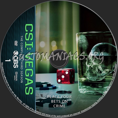 CSI Vegas Season 3 dvd label