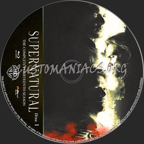 Supernatural Season 14 blu-ray label