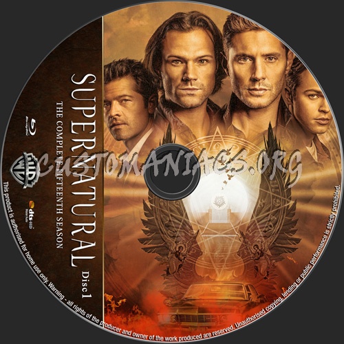 Supernatural Season 15 blu-ray label