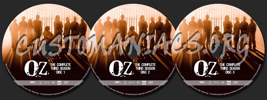 OZ - Season 3 dvd label