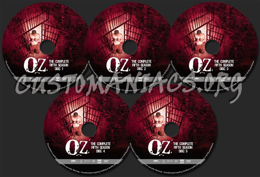 OZ - Season 5 dvd label