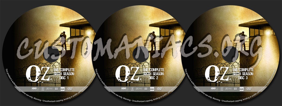 OZ - Season 6 dvd label