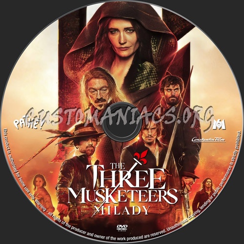 The Three Musketeers Milady dvd label