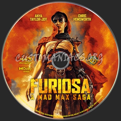 Furiosa A Mad Max Saga (2024) Blu-ray Label blu-ray label